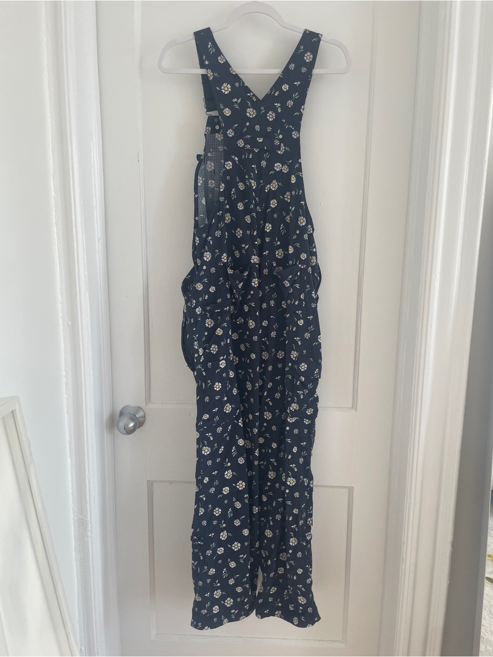 Duluth Trading Co. Gardening Overalls xxs small navy white floral print - Picture 2 of 3